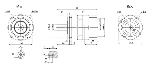 PA系列斜齒輪行星減速電機 PA系列斜齒輪行星減速電機