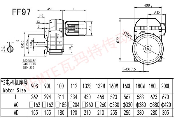 FF97減速機(jī)圖紙 FF97減速機(jī)圖紙
