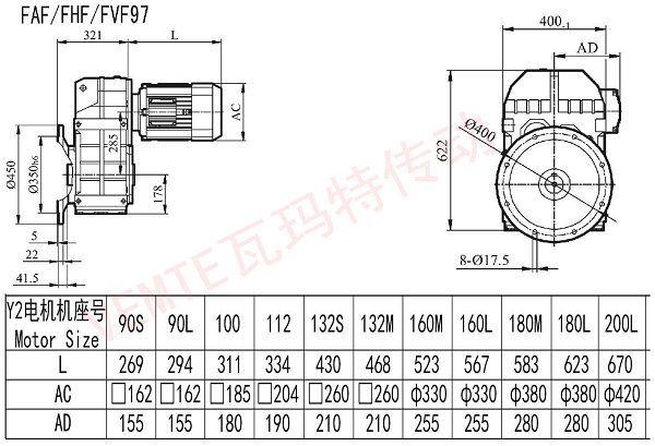 FAF FHF FVF97減速機圖紙 FAF FHF FVF97減速機圖紙